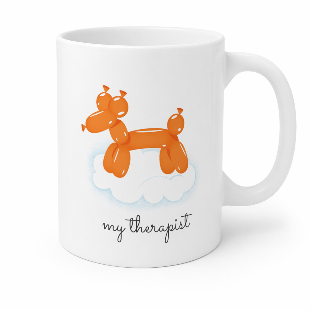 Mug with a Theme of an Orange Balloon Canine Default