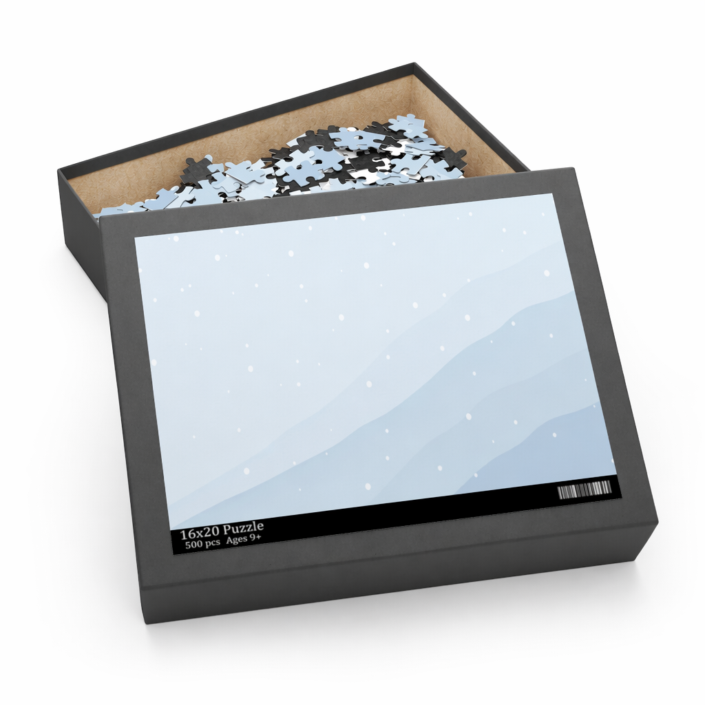500-Piece Winter Wonderland Jigsaw Puzzle in Shades of Blue Default