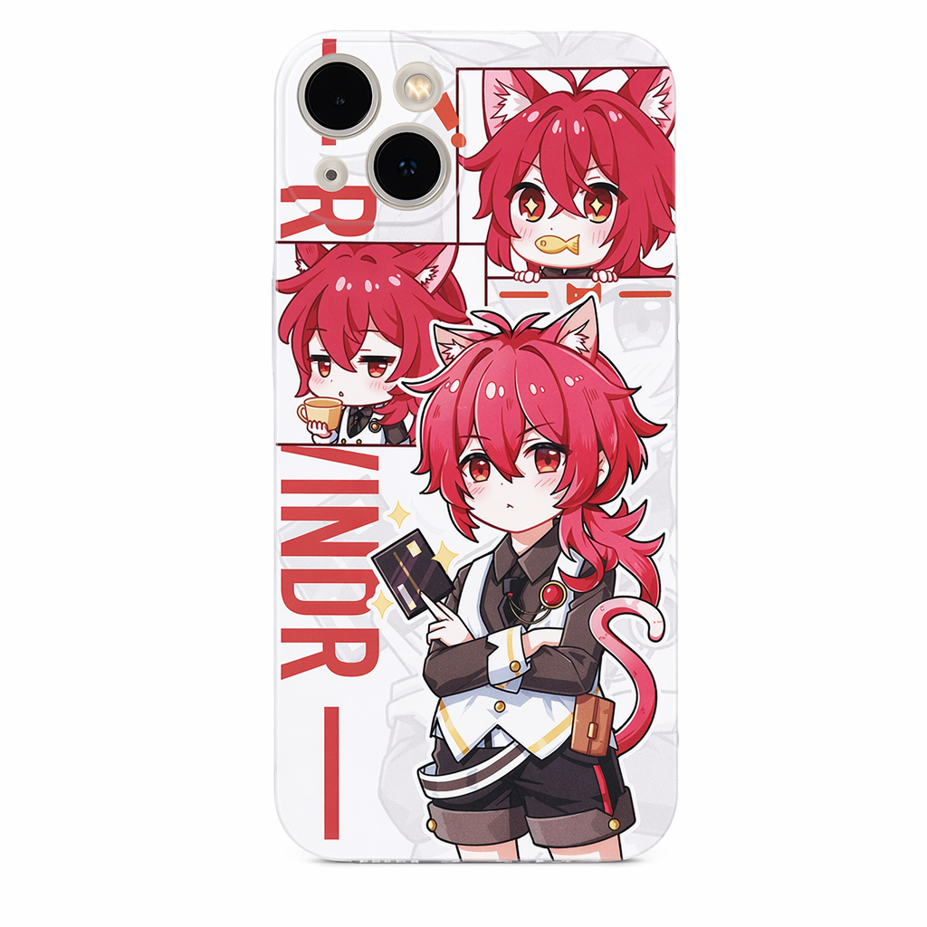 Genshin Impact Animal Ear Phone Cases Diluc