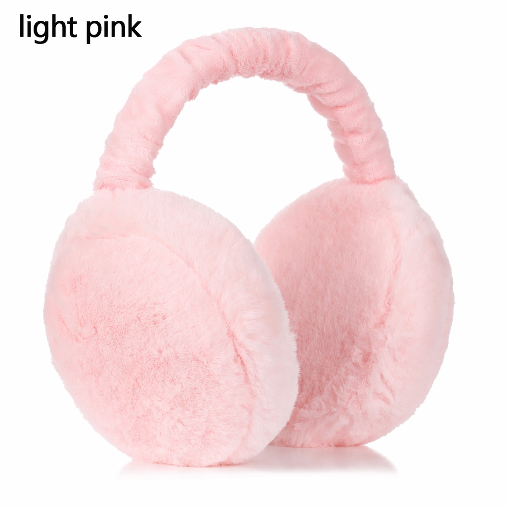 Fuzzy Ear Warmers for Winter Light Pink