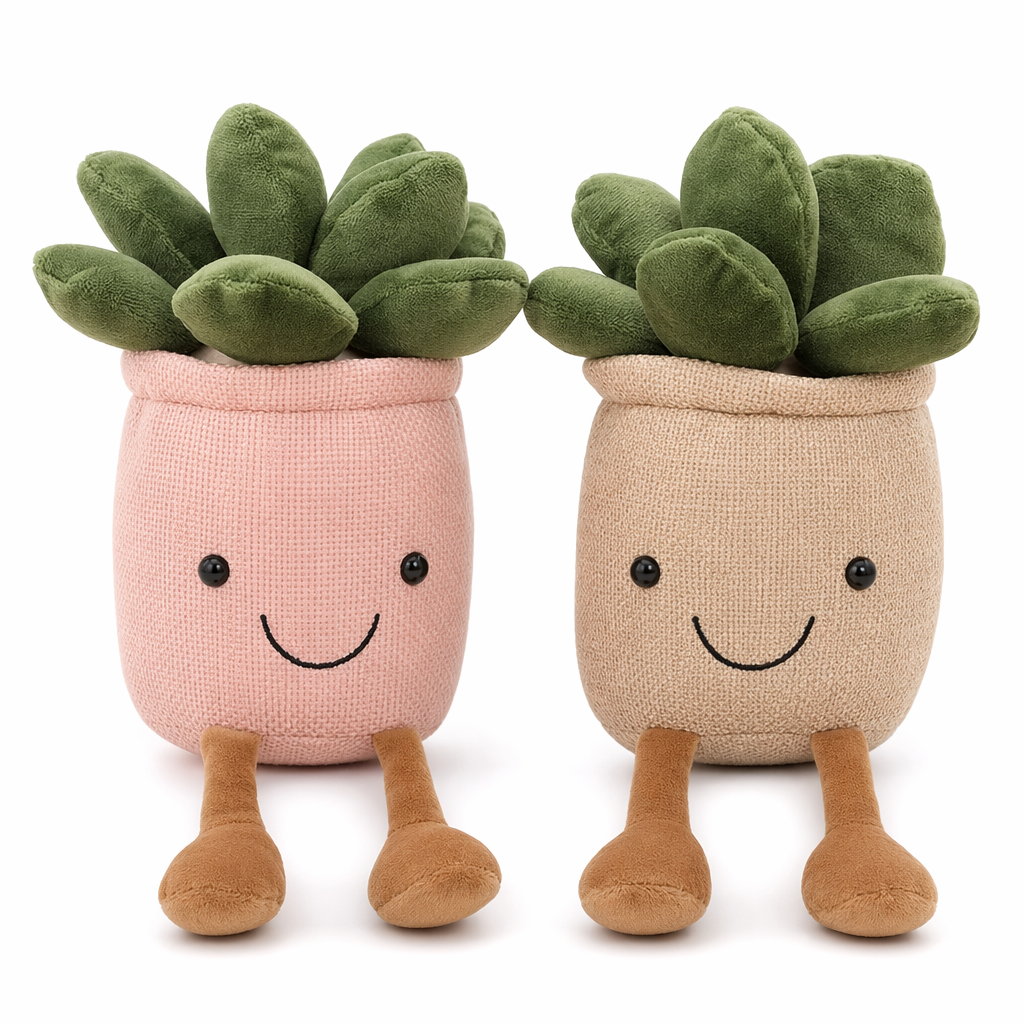 Succulent Plushy - Low Maintenance Desk Companion 2pcs set p-w