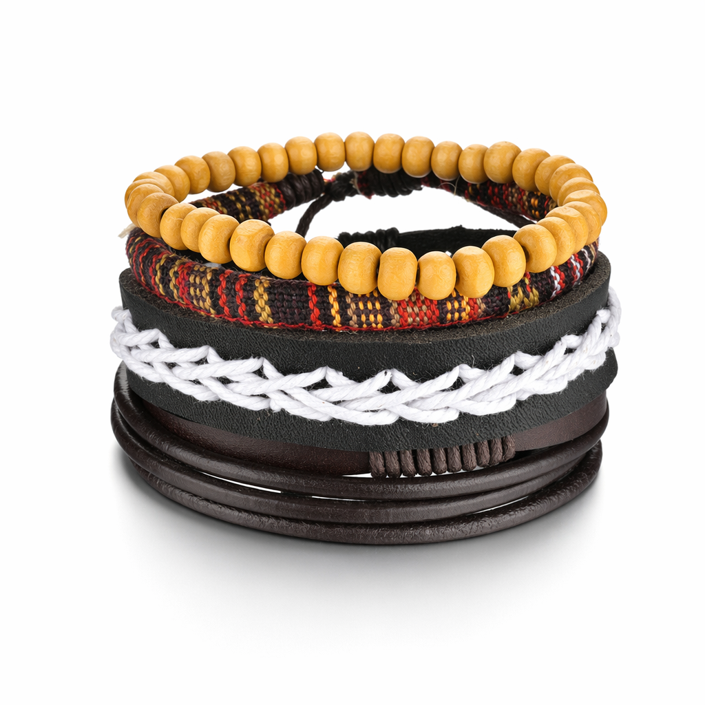 Gothic Layered Bracelet for Men S99B8