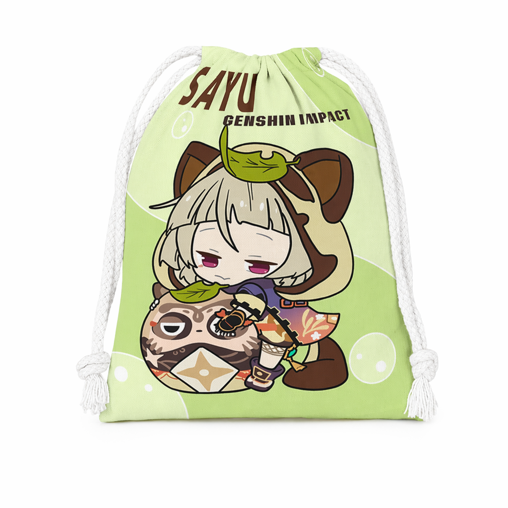 Chibi Genshin Drawstring Bags Set Sayu