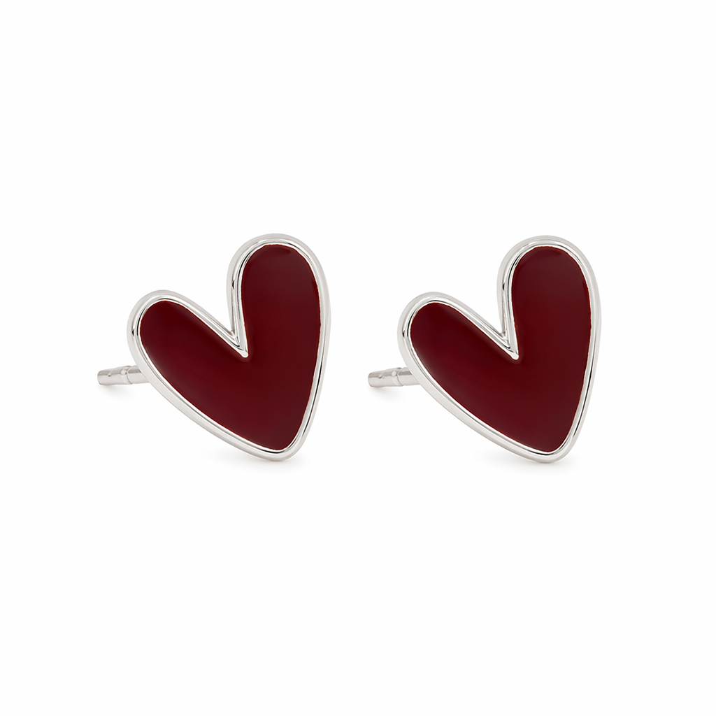 Korean Fashion Heart-Shaped Hoop Earrings 9