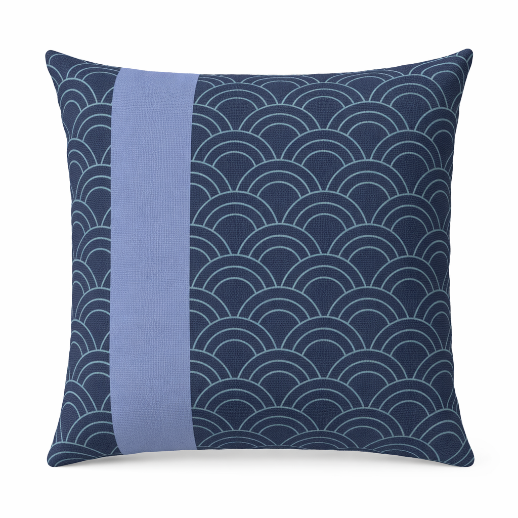 Abstract Navy Striped Cushion - Available in 4 Different Sizes for Home Décor Accentuation Default