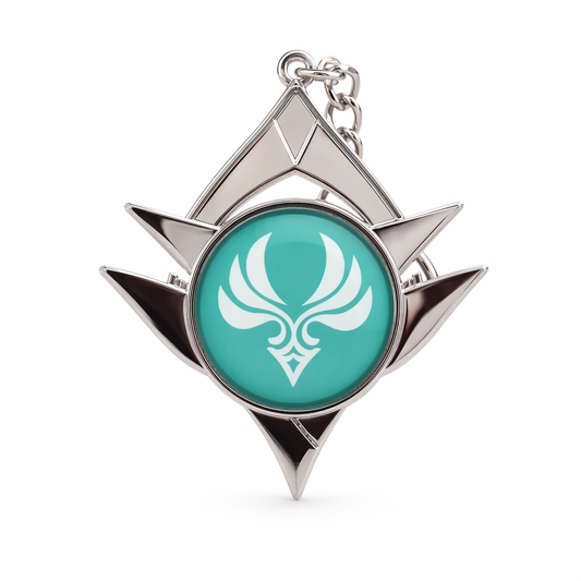 Genshin Impact Snezhnaya Vision Keychain Anemo