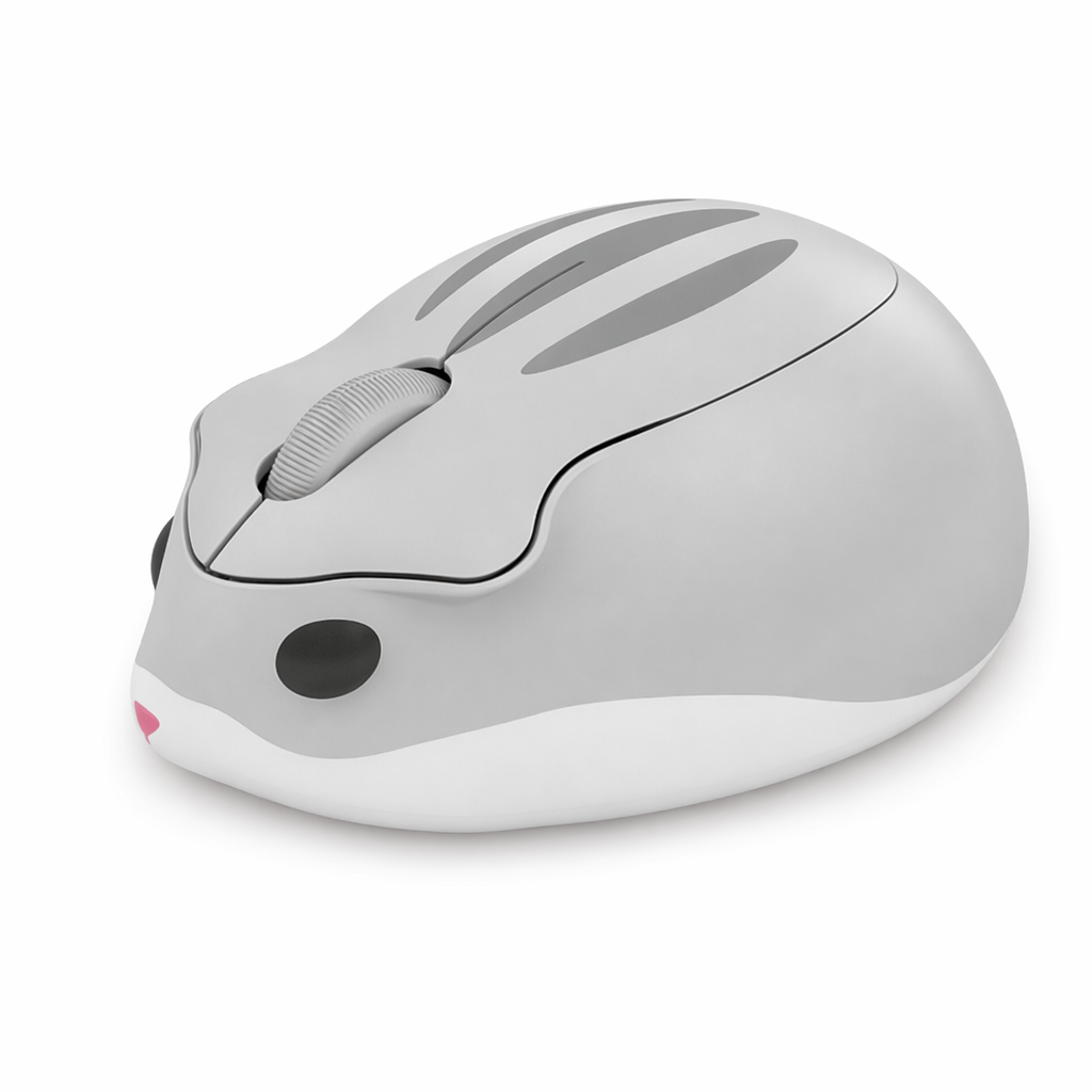 Cute Hamster Wireless Mouse with USB Gray