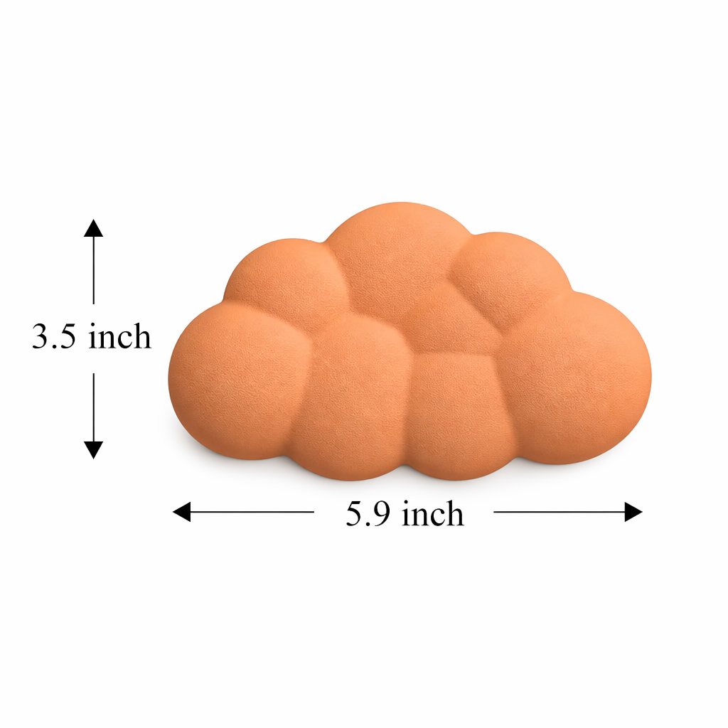 Cloud Keyboard Wrist Rest with Memory Foam orange short