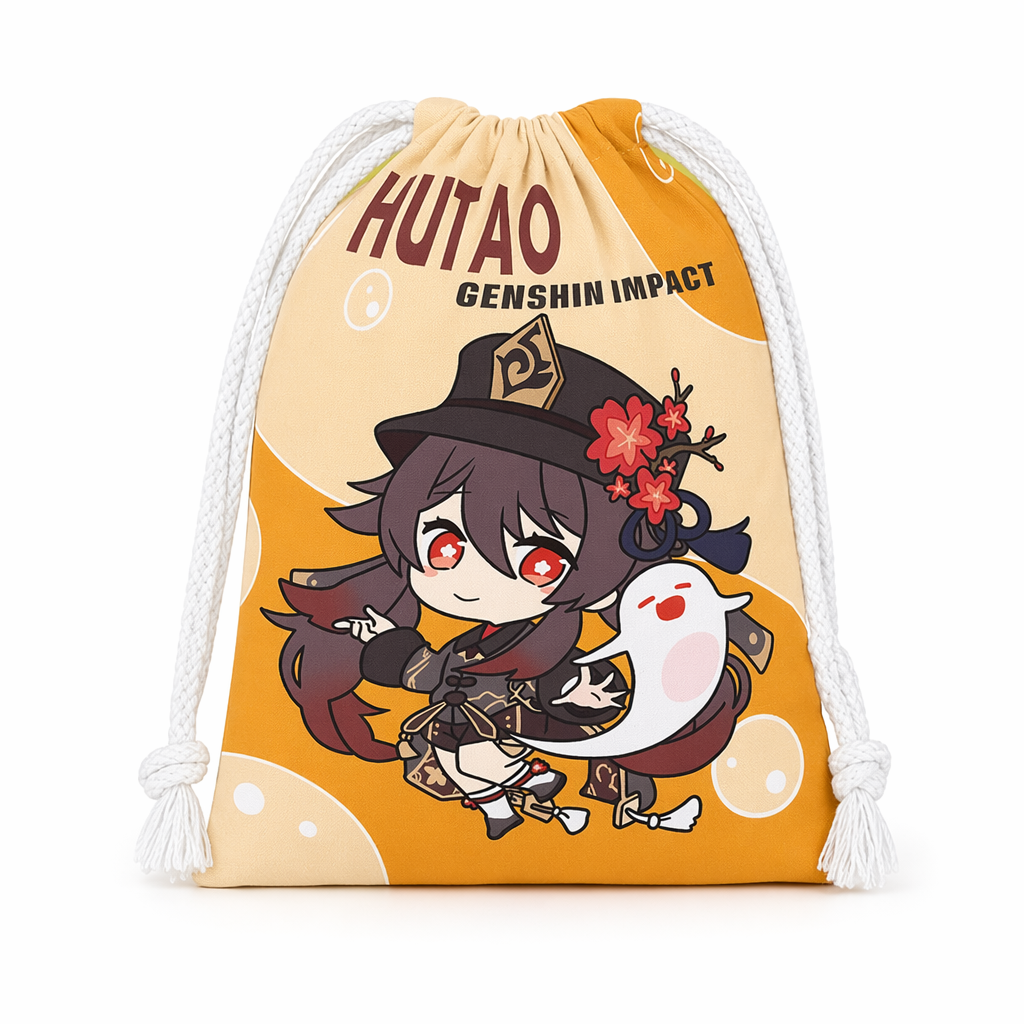 Chibi Genshin Drawstring Bags Set Hu Tao