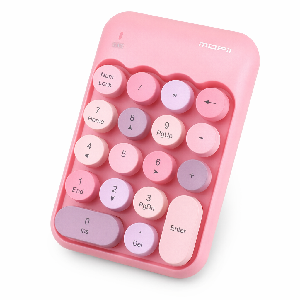 Cute Wireless Numeric Keypad with Nano Receiver Pink