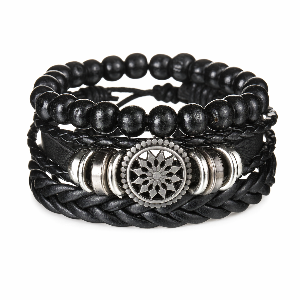 Contemporary Men's Layered Wristband S01