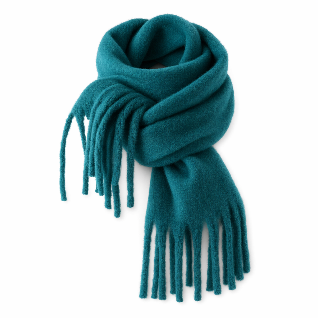 Thick and Cozy Wrap Scarf Teal