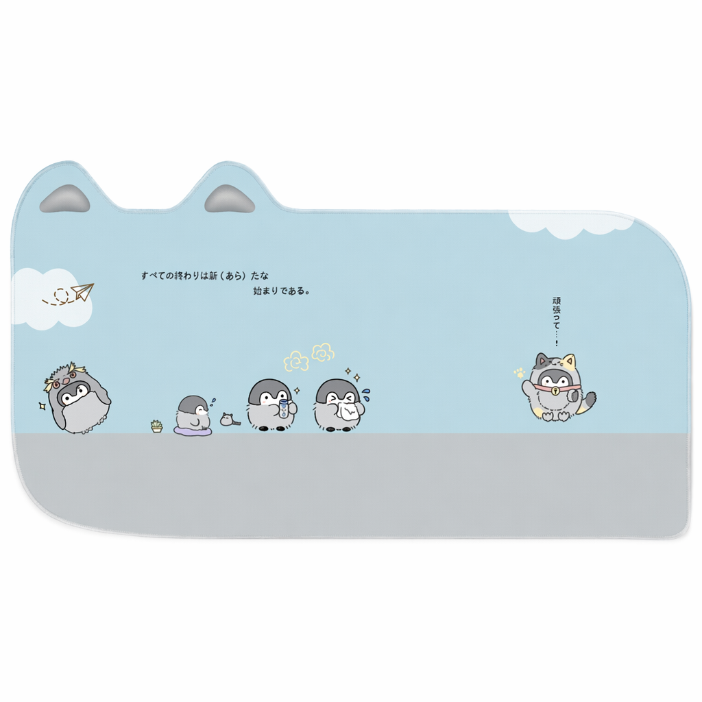 Cute Penguin Mouse Mat with Wrist Rests C