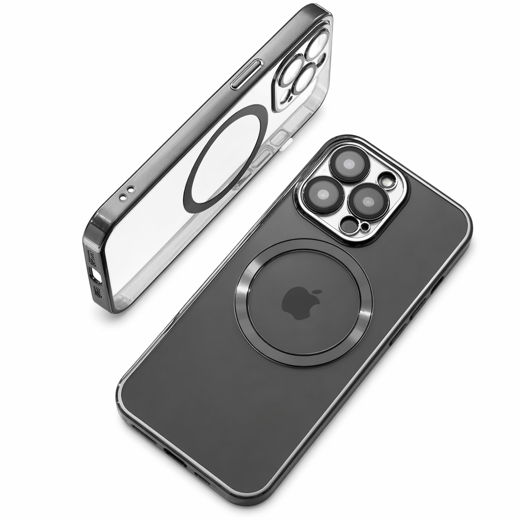 Clear Wireless Charging-Compatible iPhone Case Black