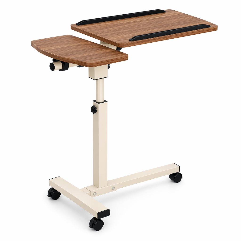 Multipurpose Notebook Bedside Stand Dark Wood