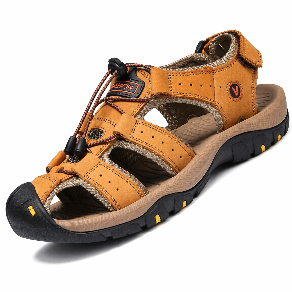 Summer Open-Toe Sandals for Men Yellow