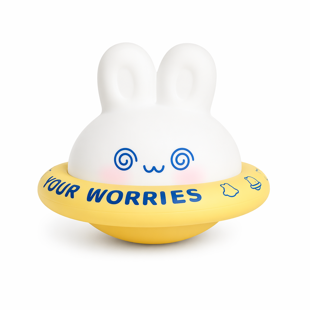 Cute Bunny LED Night Light with Customizable Lighting Pink