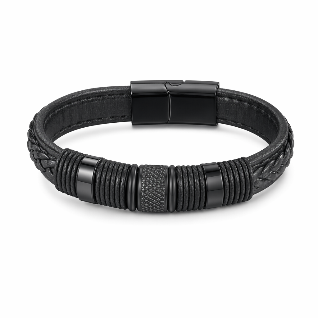 Braided Charm Bracelet Made from Vegan Leather 5
