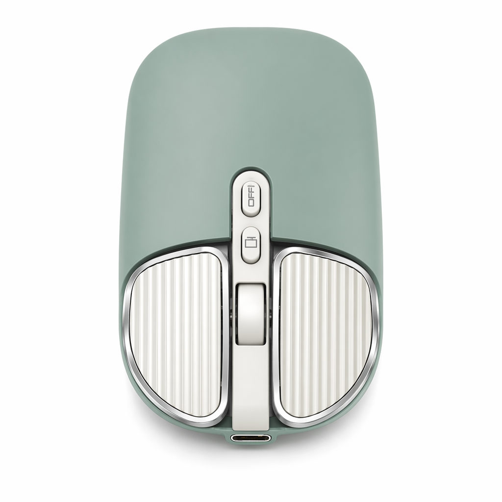 Rechargeable Bluetooth Wireless Mouse - 2400 DPI Green