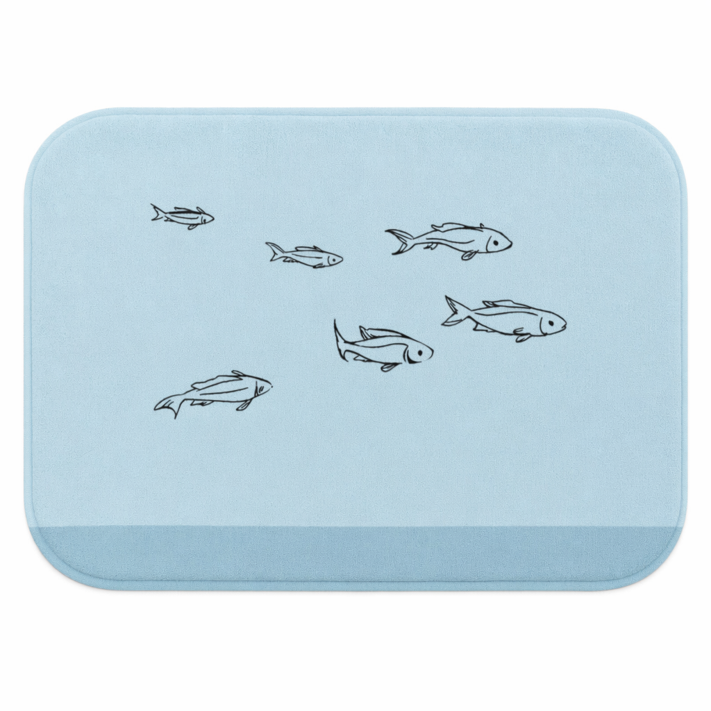 Oceanic Fish Bath Mat Default