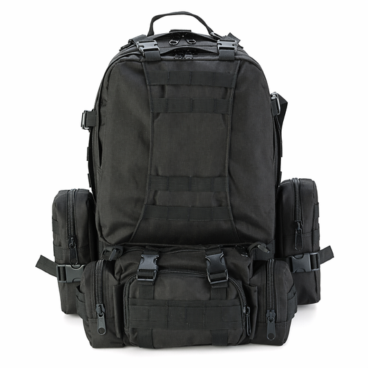 Outdoor Military Backpack - 50L, Resistant to Water Black