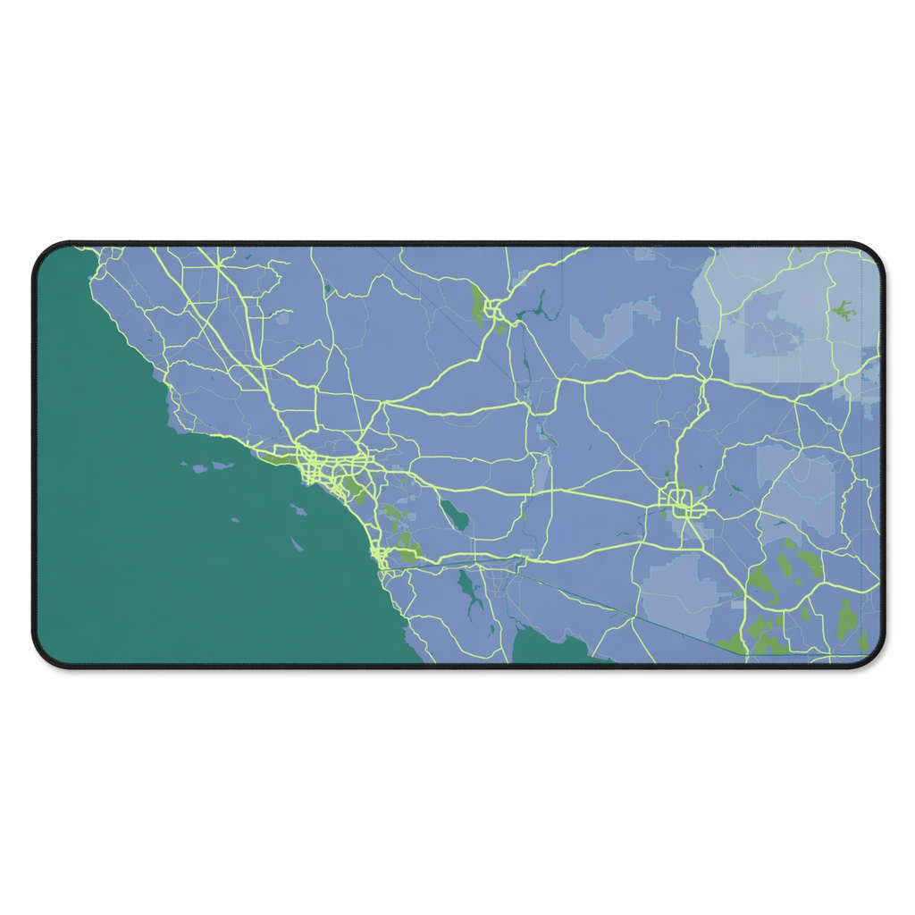 Desk Mat featuring Map of Los Angeles - Updated Title Default