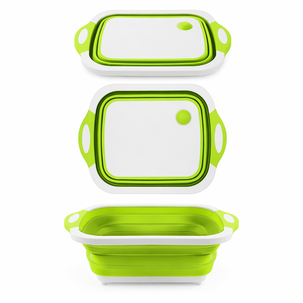 Collapsible Cutting Board with Multiple Functions Green