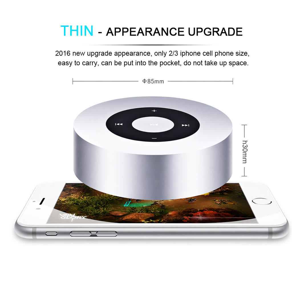 Bluetooth Mini Bass Wireless Speaker Grey