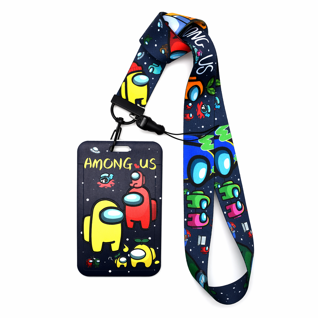 Astronaut Badge Holder with Lanyard Black