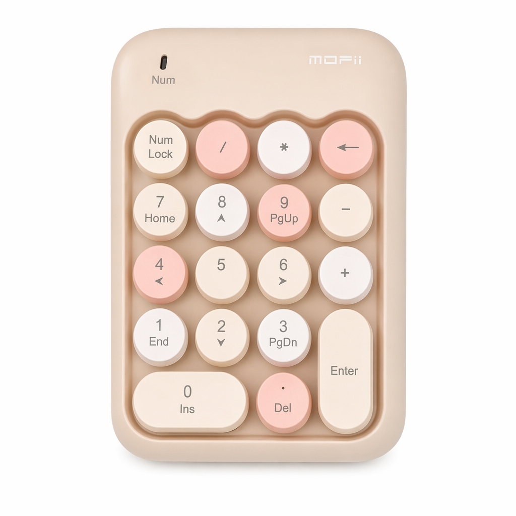Cute Wireless Numeric Keypad with Nano Receiver Beige