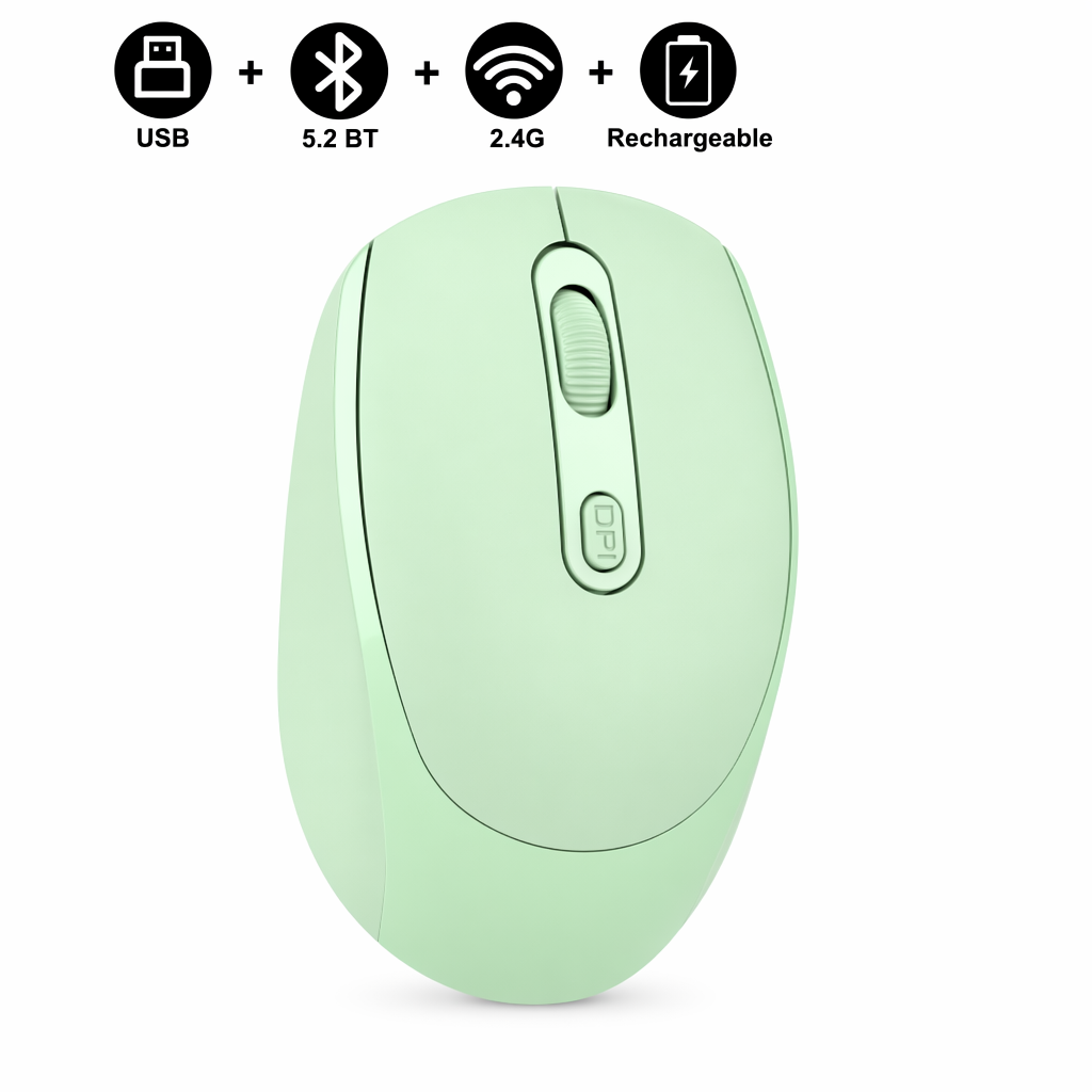 Vibrant High-Resolution Wireless Mouse with Dual Modes Green