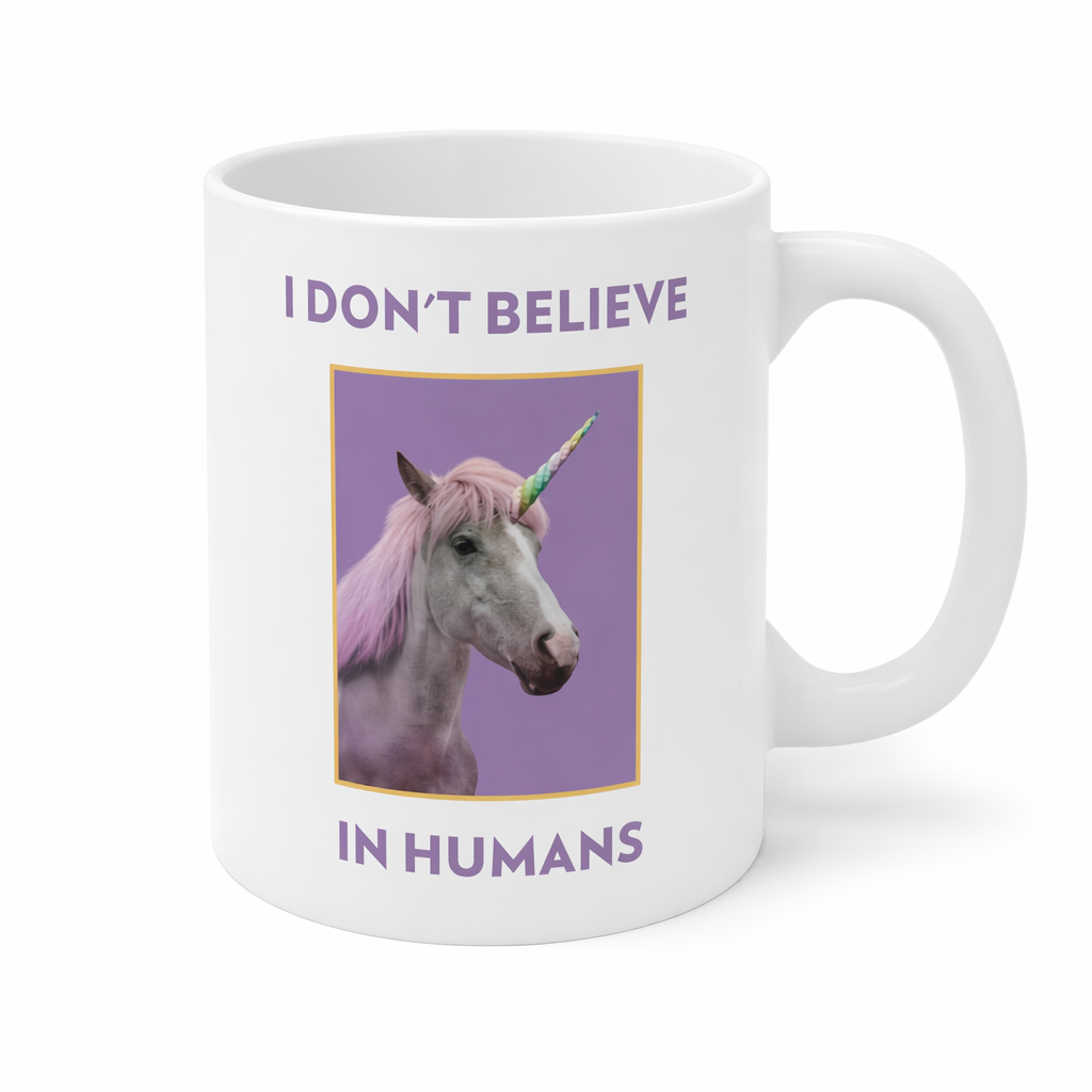 Skeptic Mug: Humans Are Not Real Default