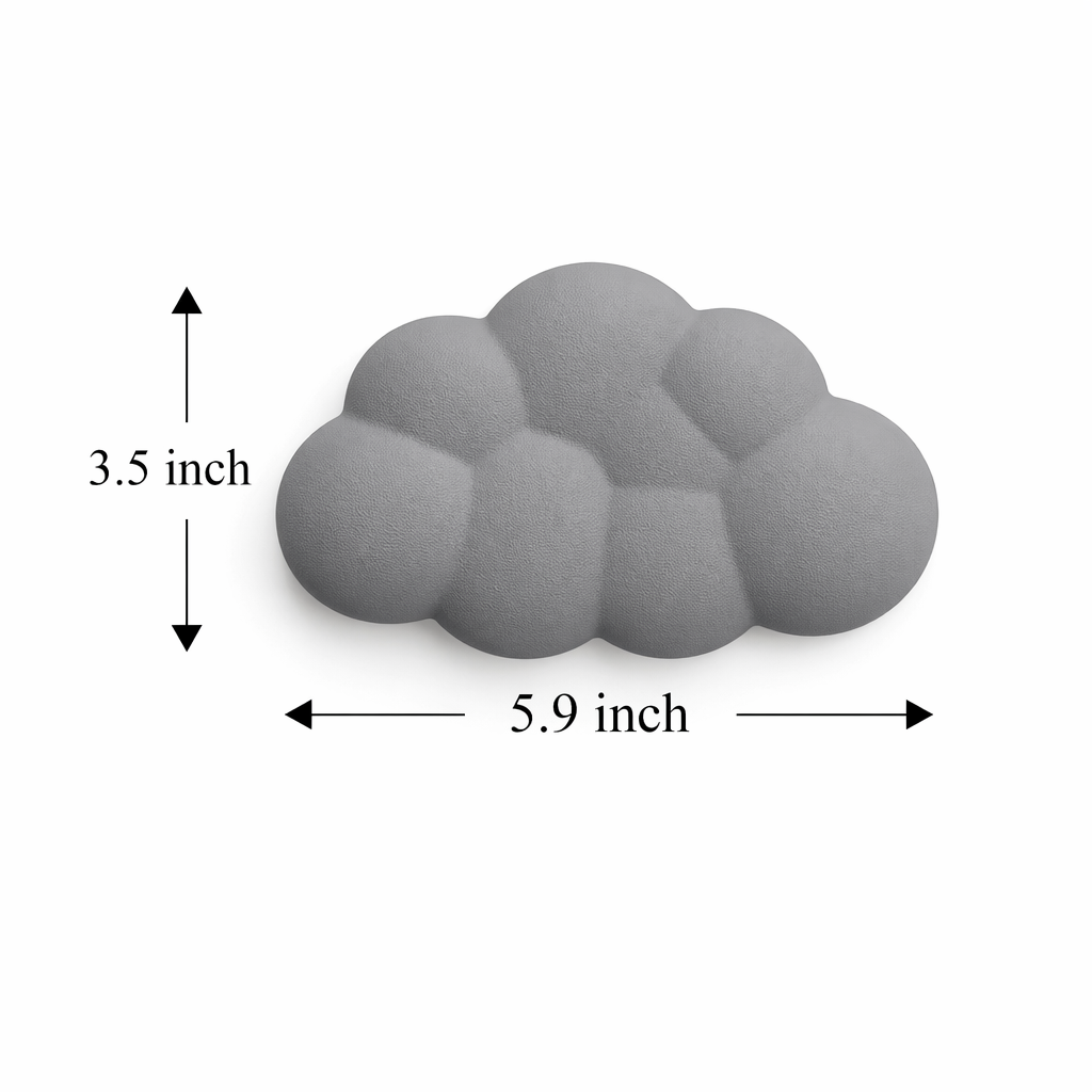 Cloud Keyboard Wrist Rest with Memory Foam grey short