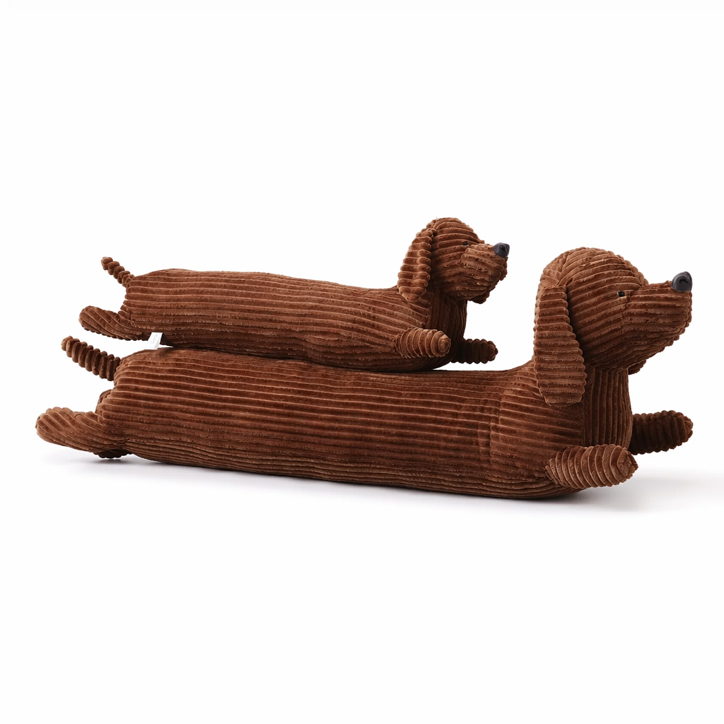 Plush Pillow Featuring a Cartoon Dachshund Default