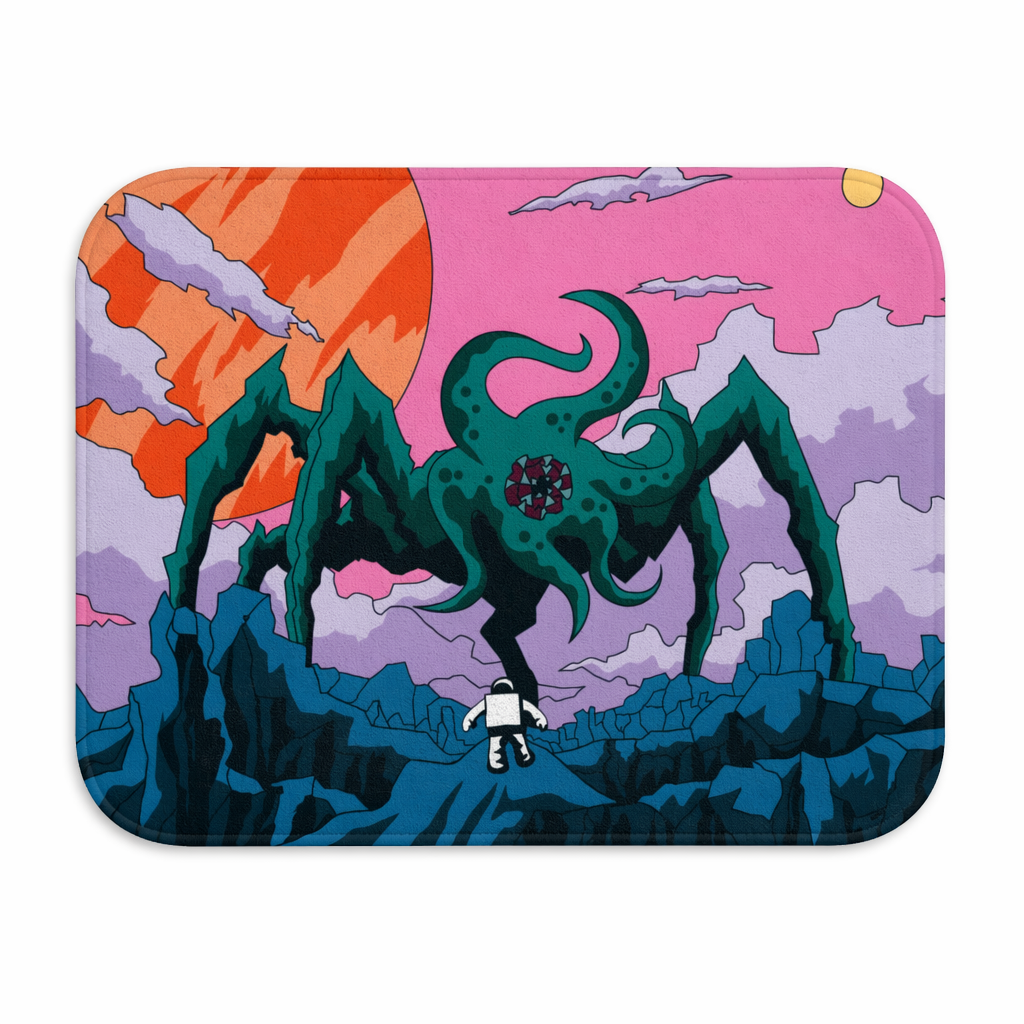 Space Creature Alien Bath Mat: Enhancing Your Home Décor Default