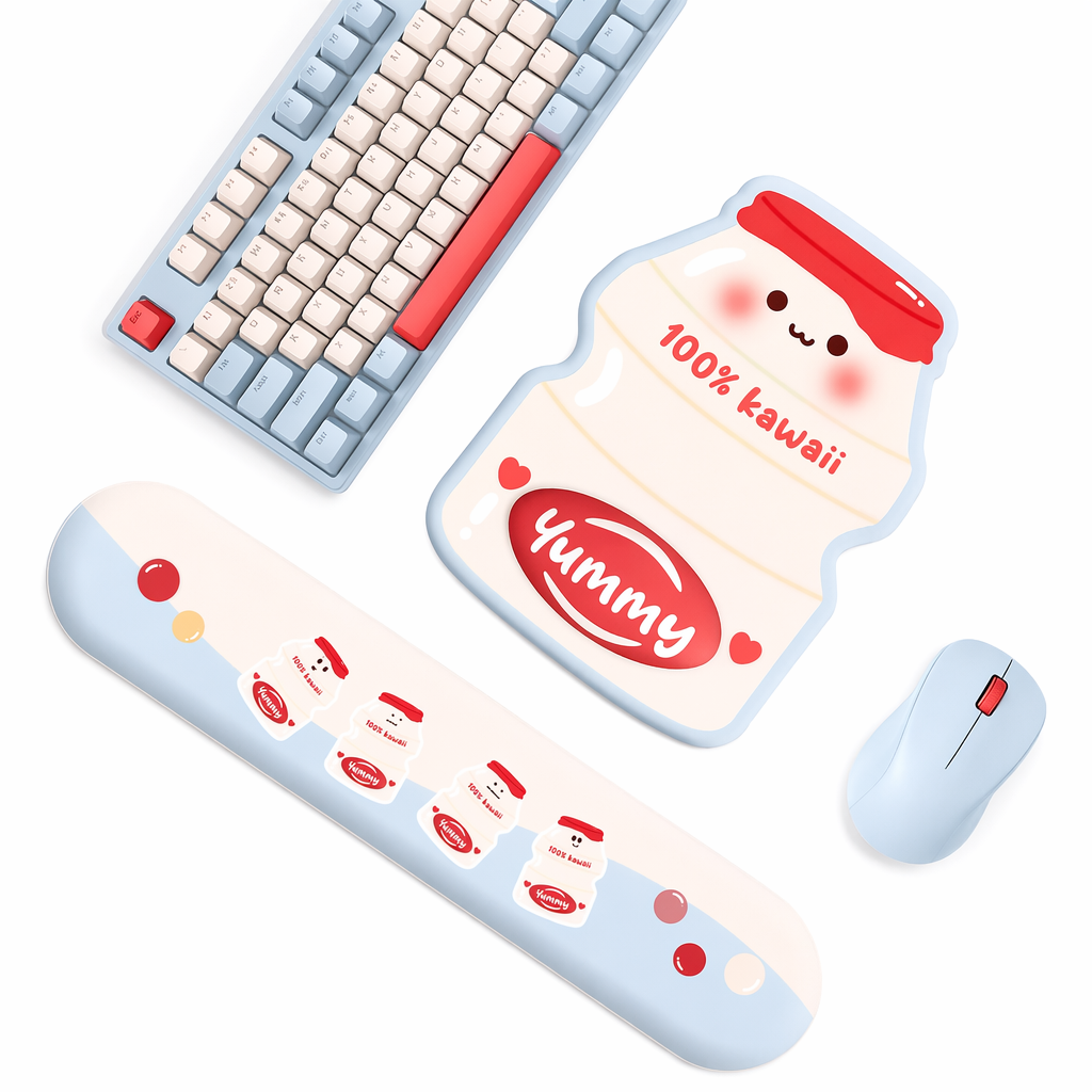Cute Yogurt Drink Wrist Rest Set Default