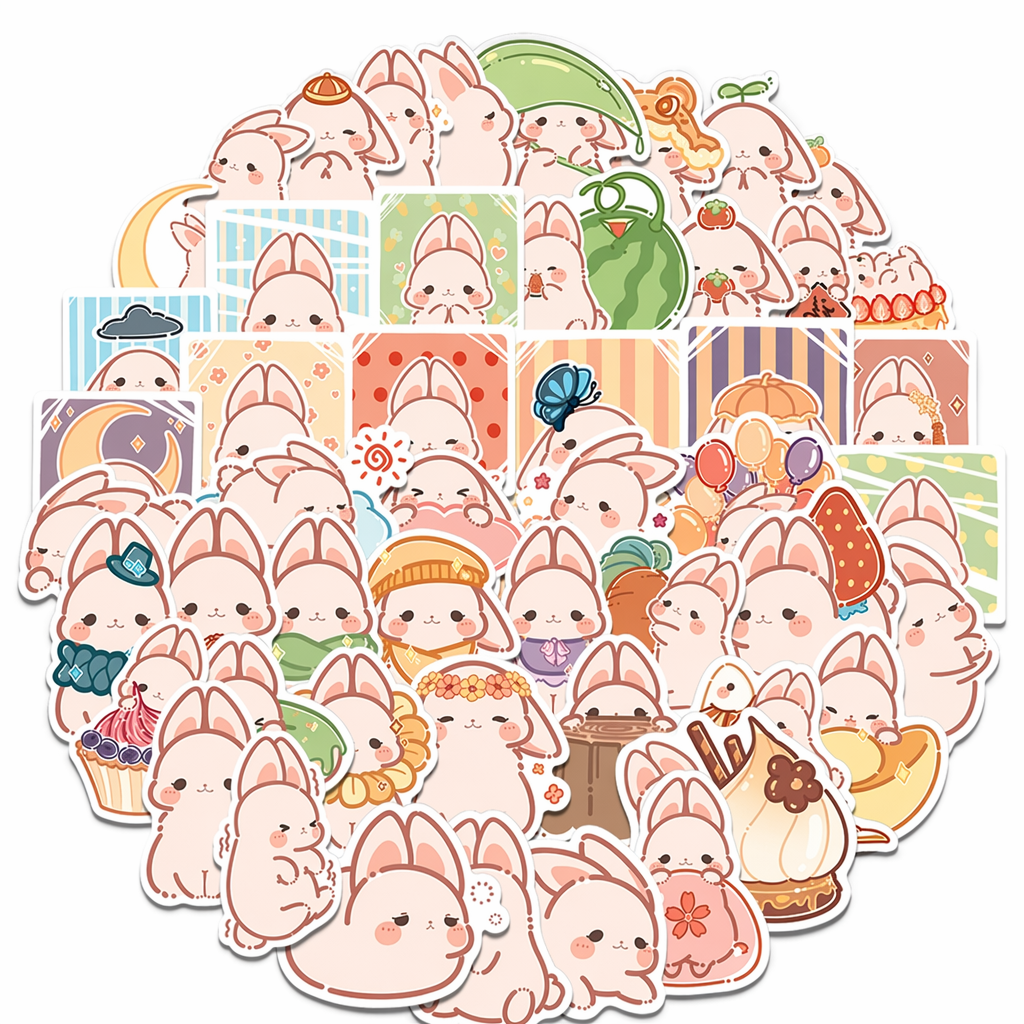 Cute Rabbit Stickers for Customization Default