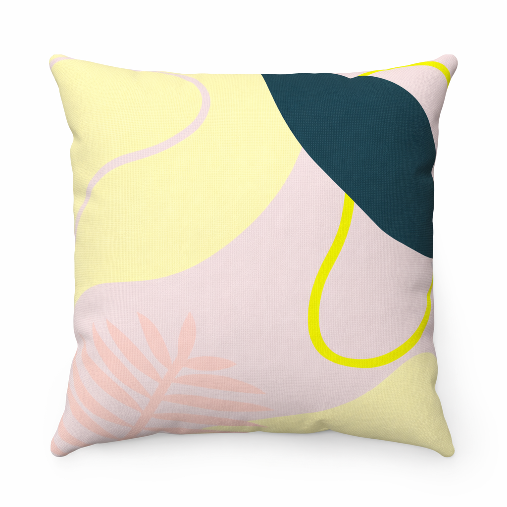 Green Leaf Square Pillow - 4 Sizes: Home Decor Accents That Bring a Summery Vibe Default