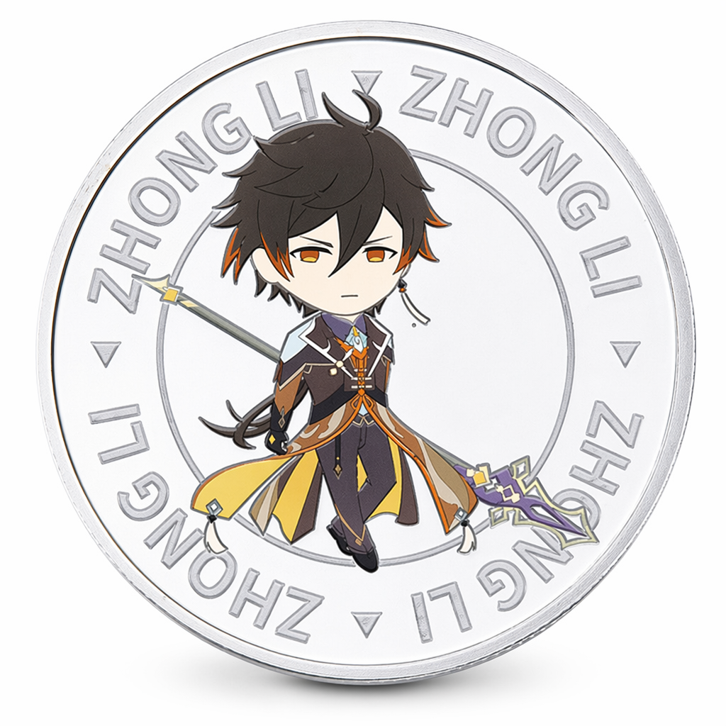 Genshin Impact Collectible Coins with Case Zhongli