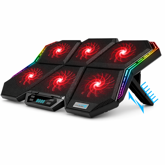 Mute 6-Fans Gaming Laptop Cooler Default