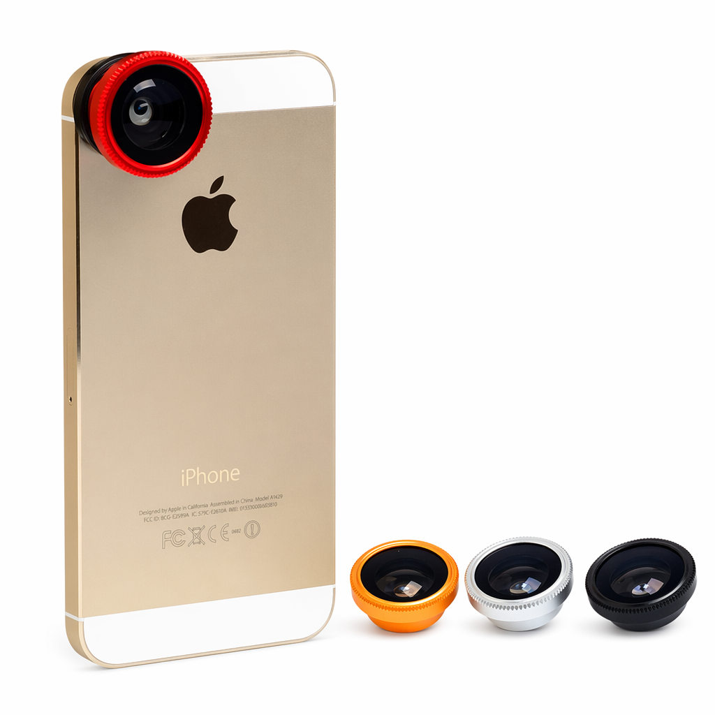 3-in-1 Lens for Special Effects on Mobile Phones Red