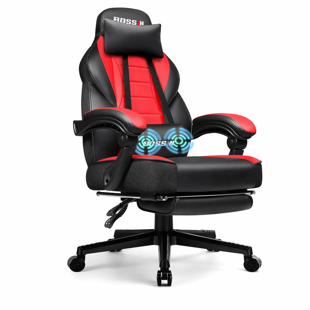 Massage-Enabled Dragon Racing Office Chair Red