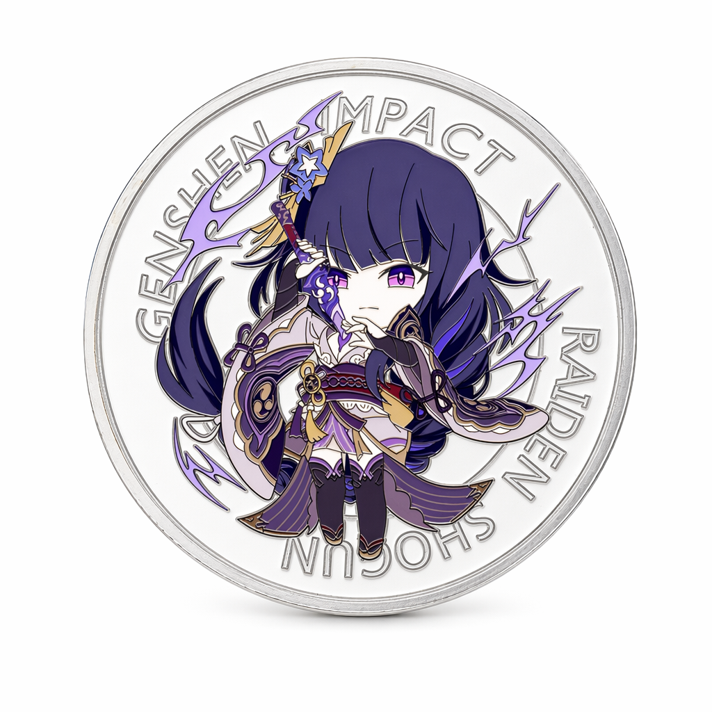 Genshin Impact Collectible Coins with Case Raiden Shogun