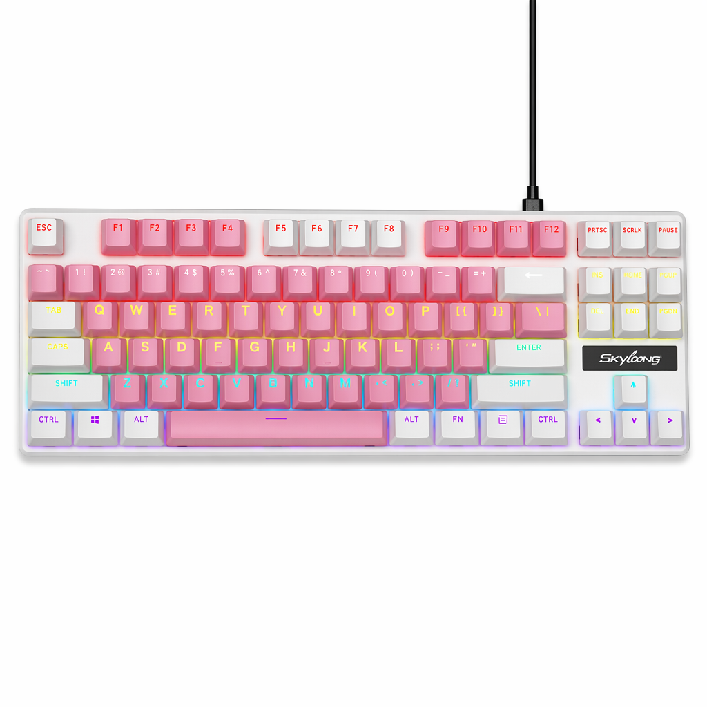 ChromaShine USB Wired Gaming Keyboard Pink