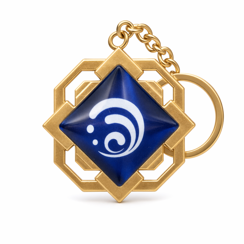 Liyue Vision Key Chain: Genshin Impact Hydro