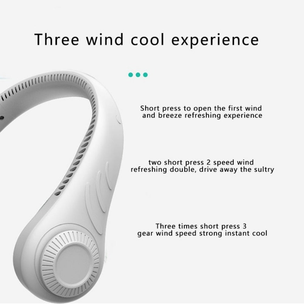 Portable Neck Fan with Bladeless Cooling Technology