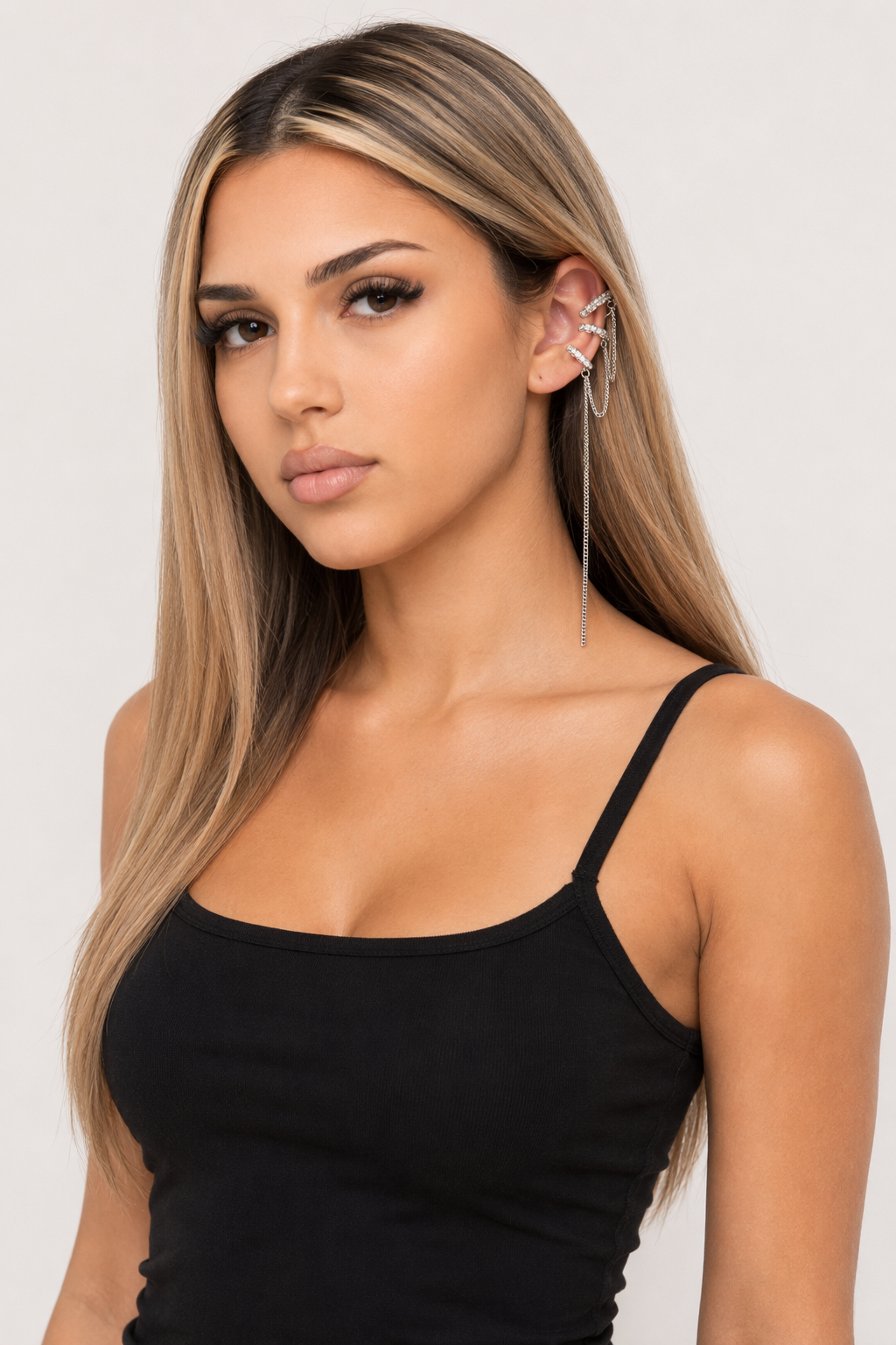 Faux Cuff Clip Drop Earring for a Striking Look Three Rings