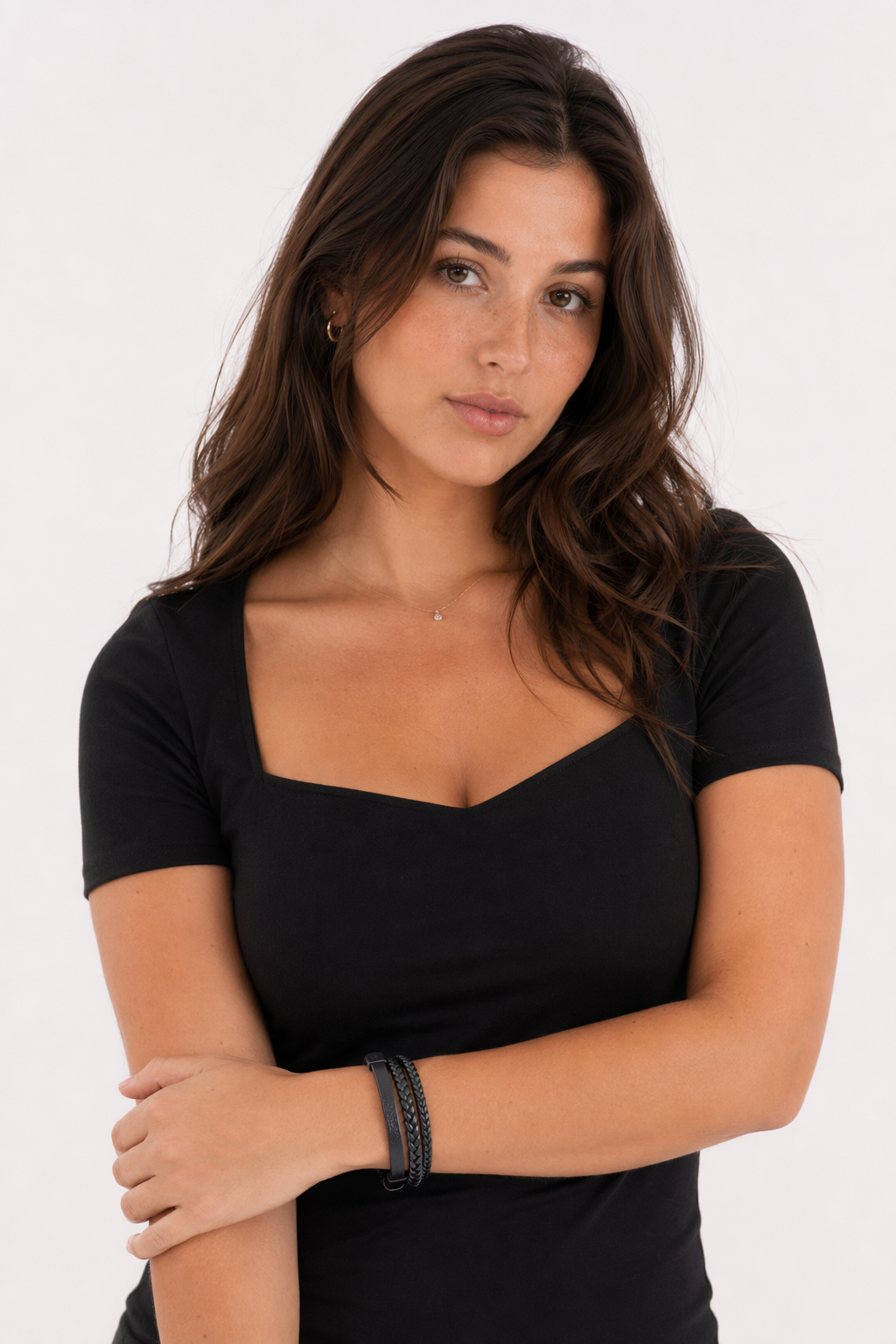 Vegan Leather Bracelet with a Layered Appearance 10
