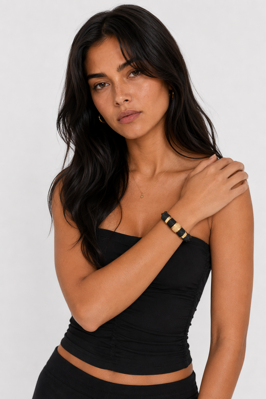 Braided Charm Bracelet Made from Vegan Leather 6