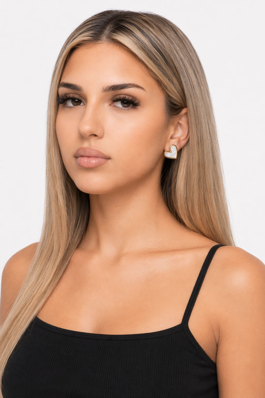 Korean Fashion Heart-Shaped Hoop Earrings 7